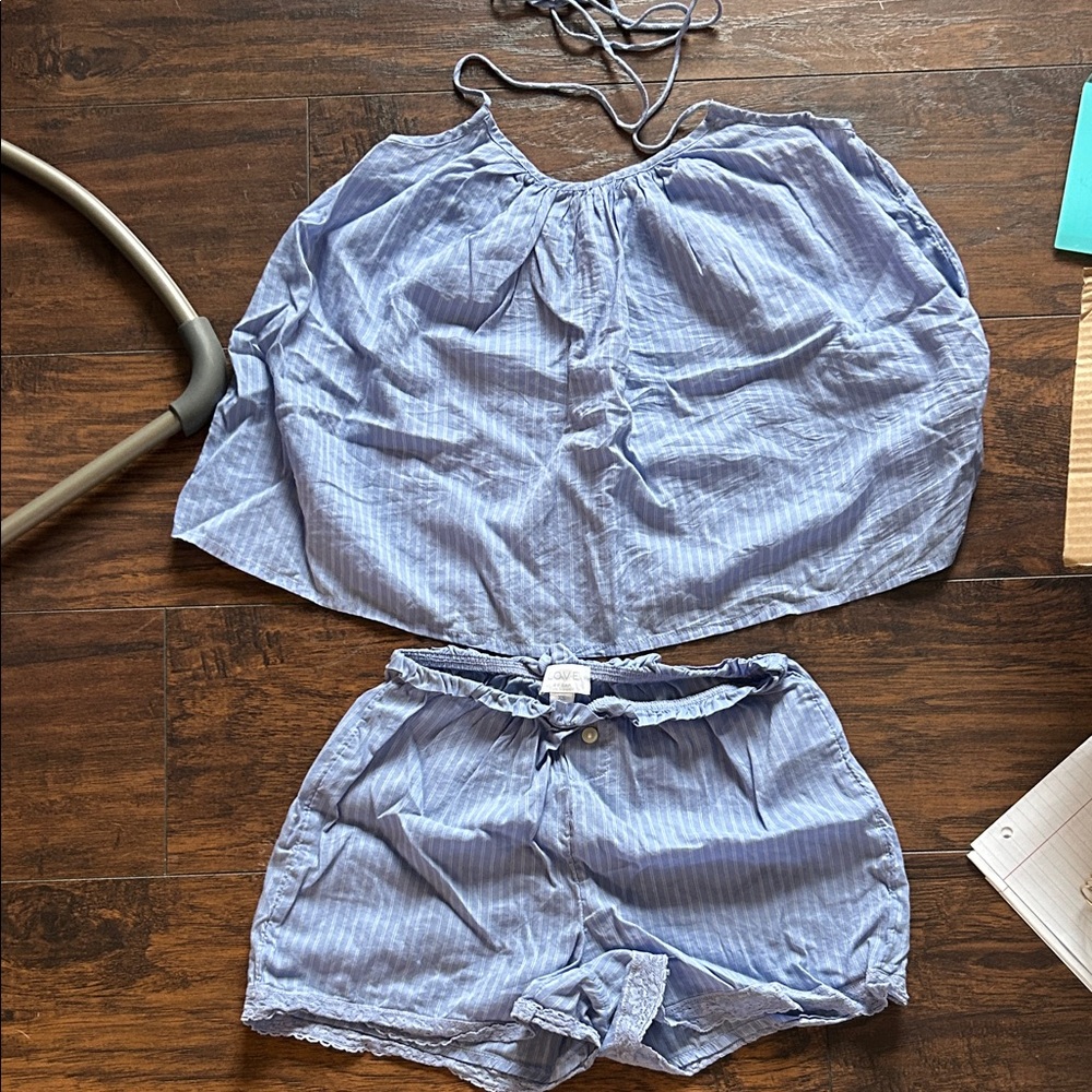 GAP Blue Striped Pajama Set